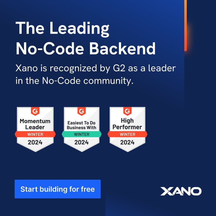 Xano-Backend · Press ad