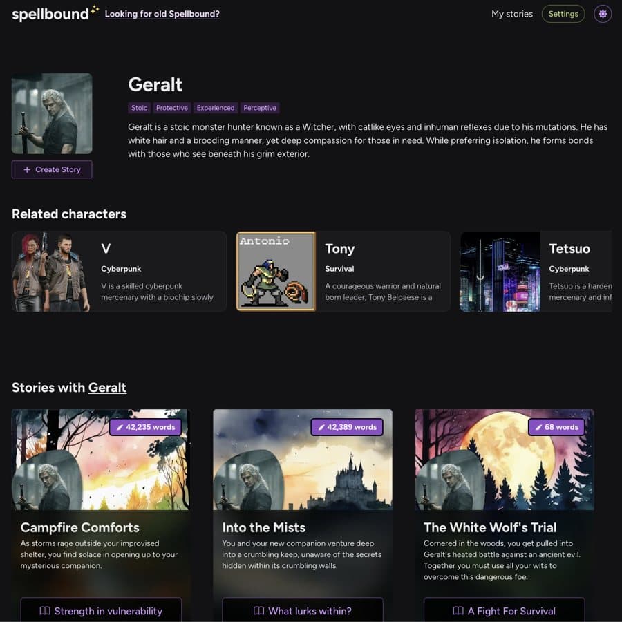 tryspellbound · Product UI Demo ad