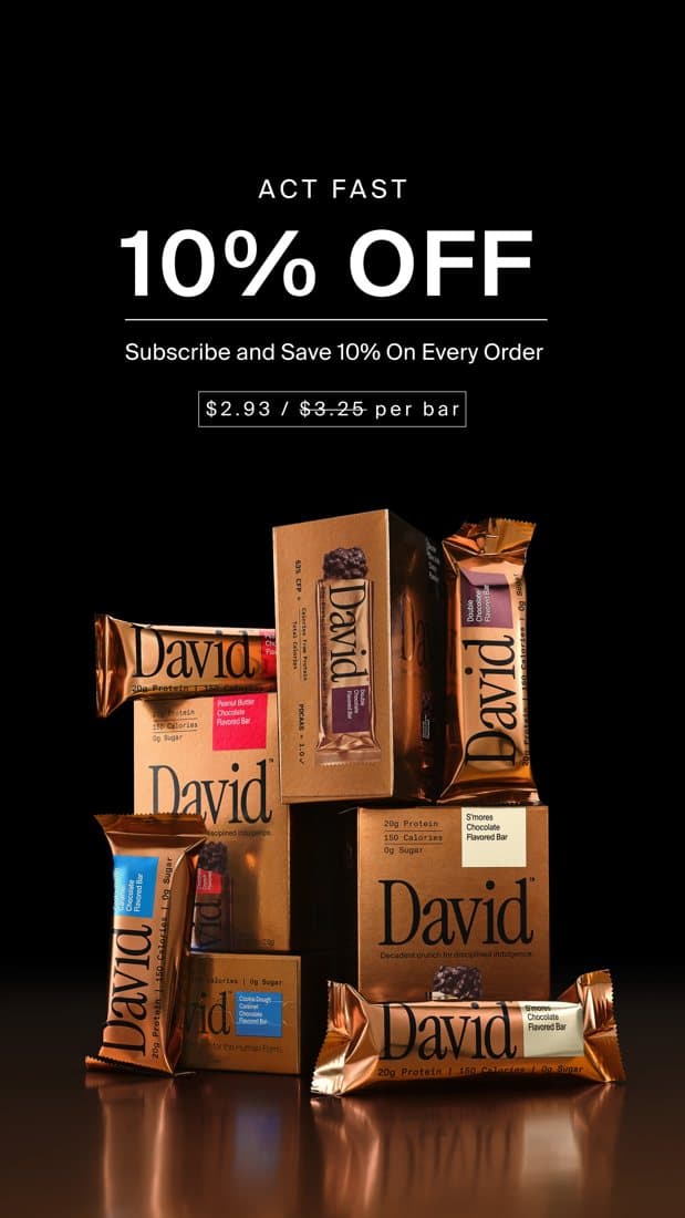 David Protein · Offer-First Banner ad