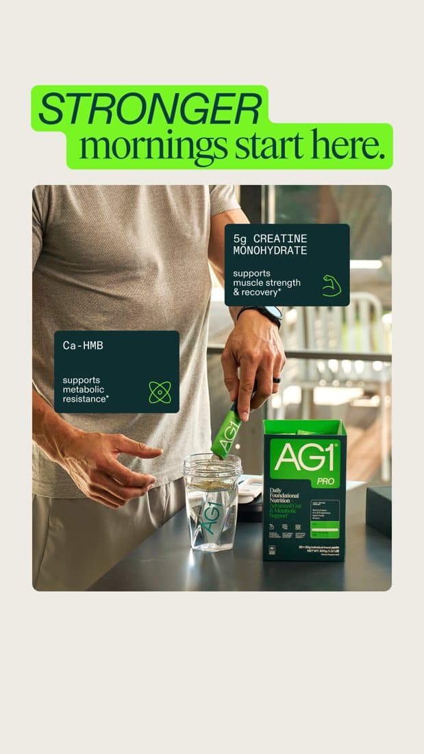 AG1 · Feature Benefit Pointout ad
