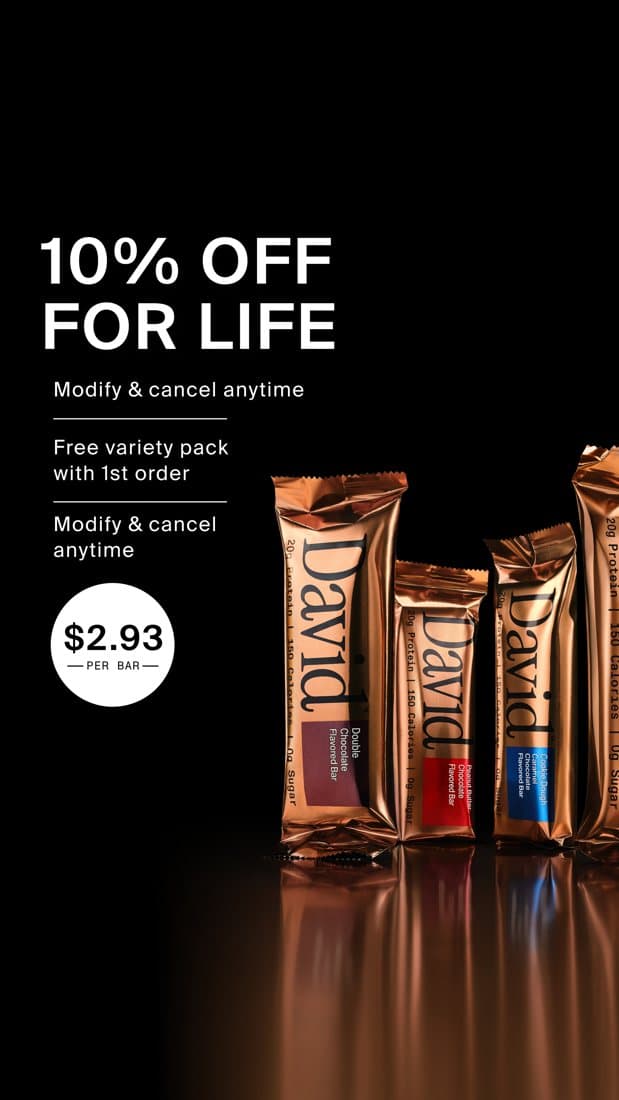 David Protein · Offer-First Banner ad