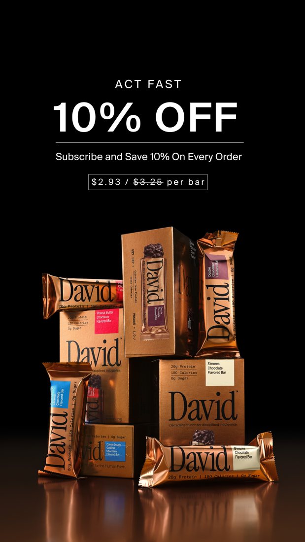 David Protein offer-first banner ad reference