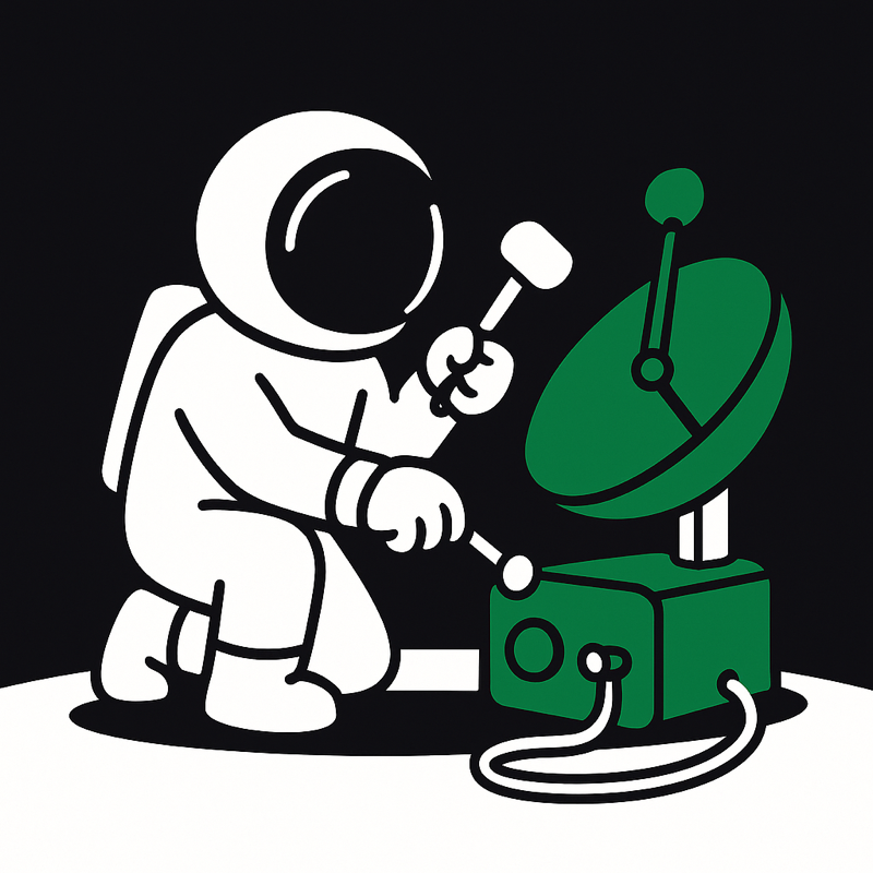 Spock building a satellite system